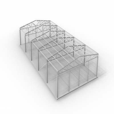 Model hală industrială pe structură metalică