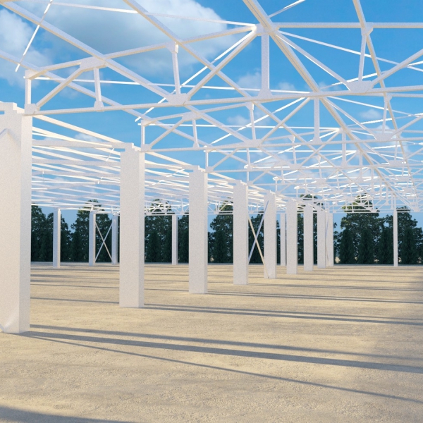 Hale service auto din prefabricate de beton